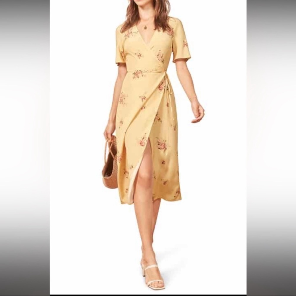 Reformation Jensen Wrap Dress Size M